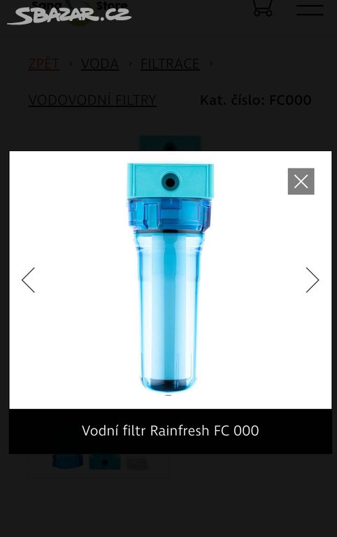 RAINFRESH FC 000 B BAKTERICIDNÍ FILTR -Nový