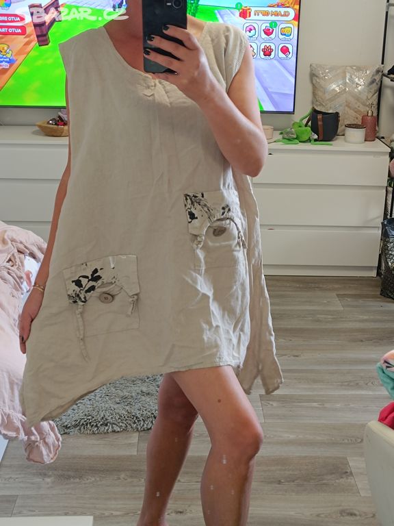 Dámská letní lněná halenka velikost 3xl