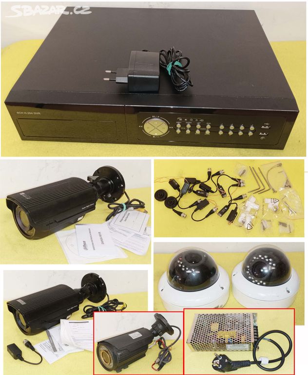 Kamerový systém - videorekordér + 5 kamer + příslu