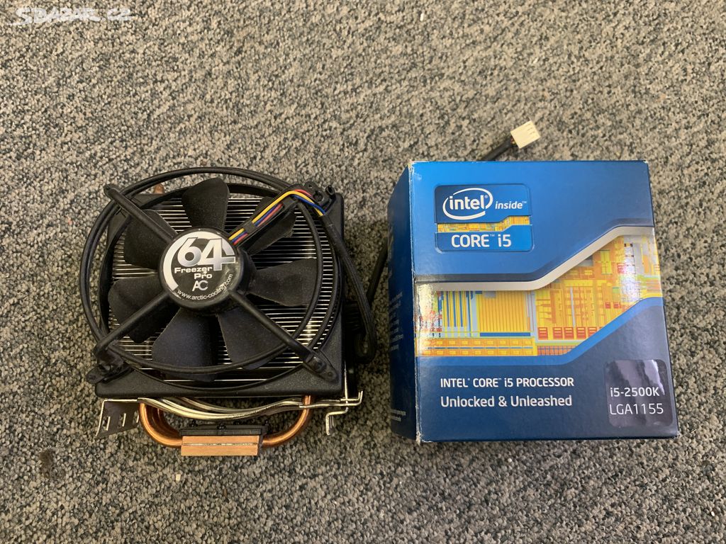 Originální, nový, BOX chladič Intel, LGA1155