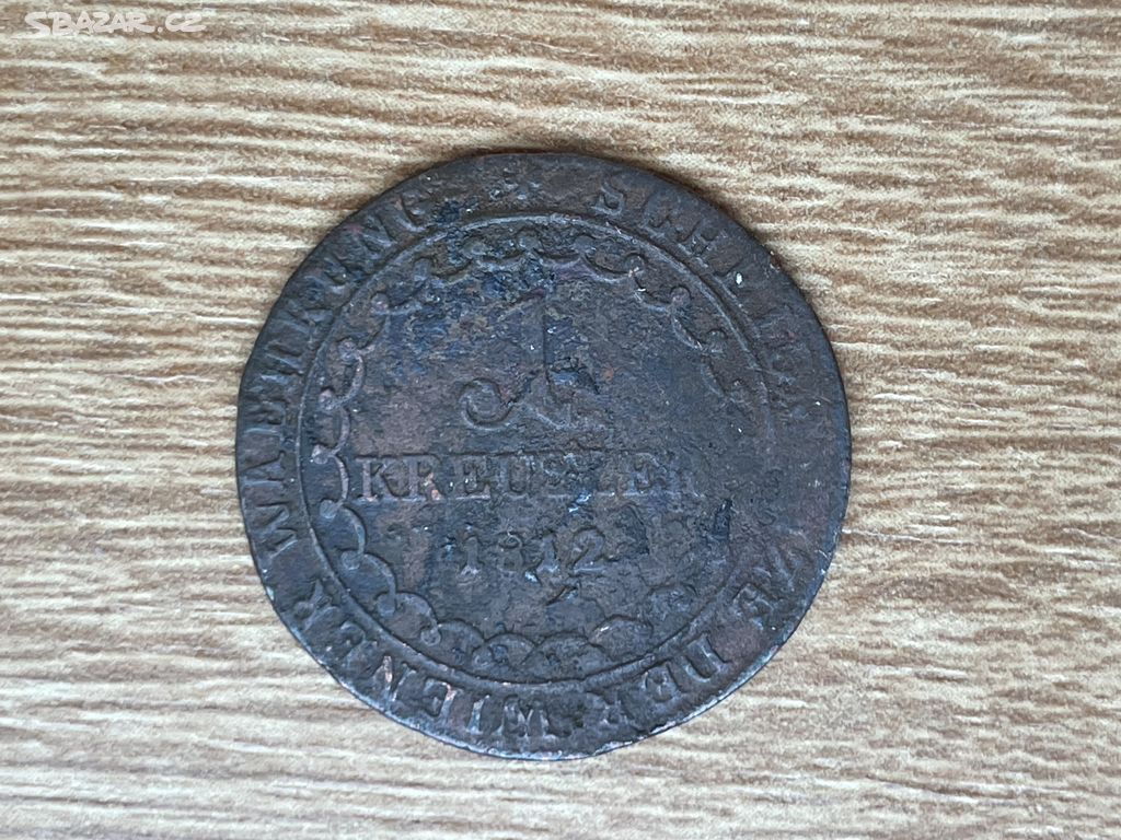 Mince 1 krejcar 1812 S Rakousko Uhersko