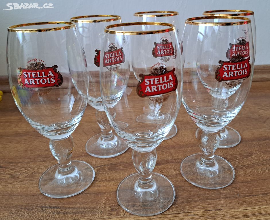 Pivní skelnice - značka Stella Artois 6ks