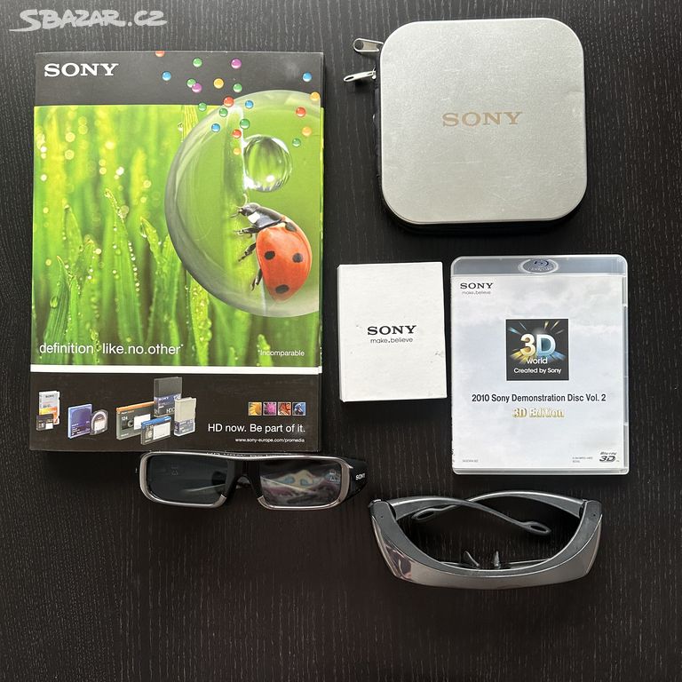 Promo věci Sony + blu-ray 3D brýle