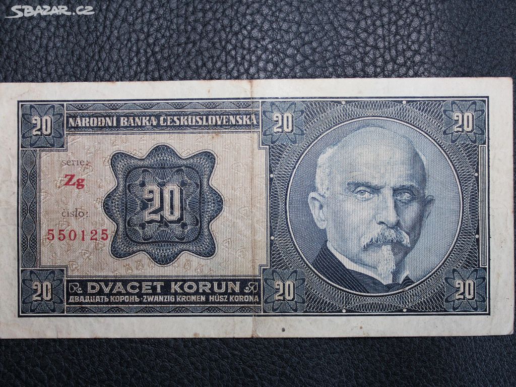 20 Kčs A. Rašín 1.10.1926 serie ZG