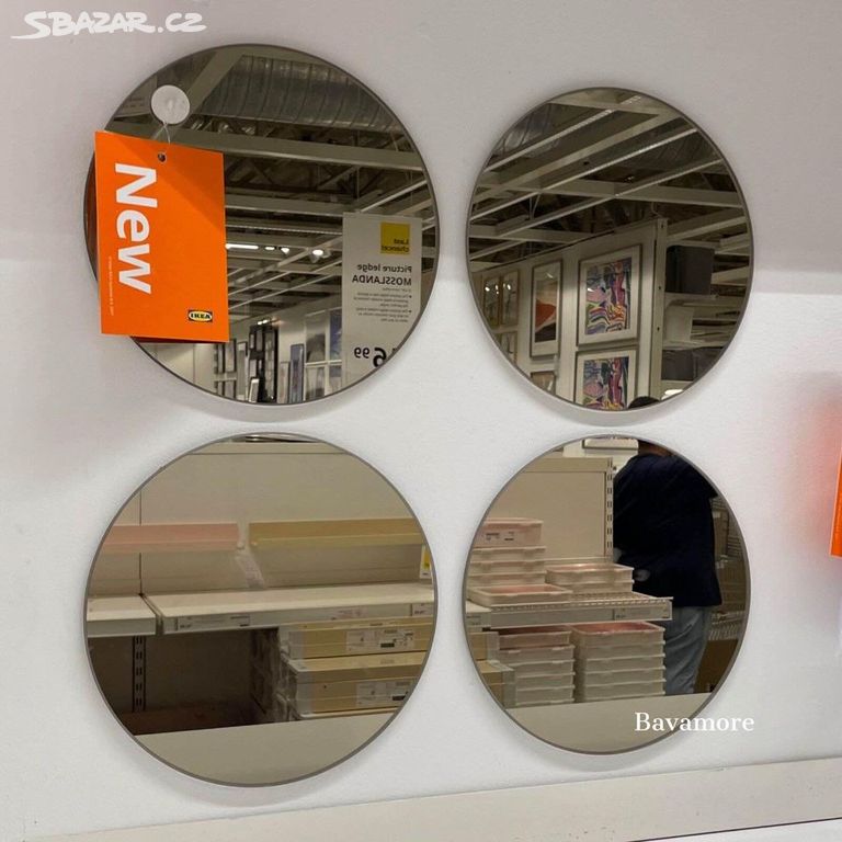 Ikea sedé dekorativní zrcadlo na makrame