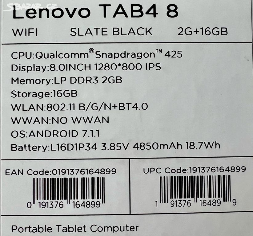 Lenovo TAB4 8, 2 GB RAM + ochraný set