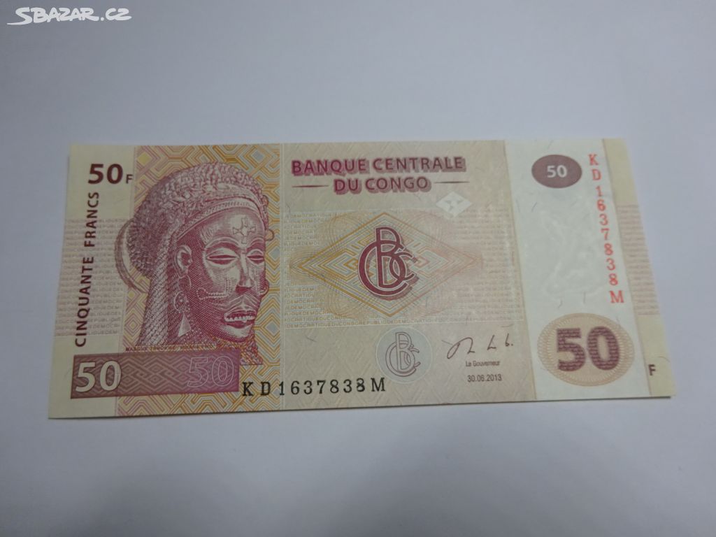 Bankovka - Kongo - 50 francs - 2013