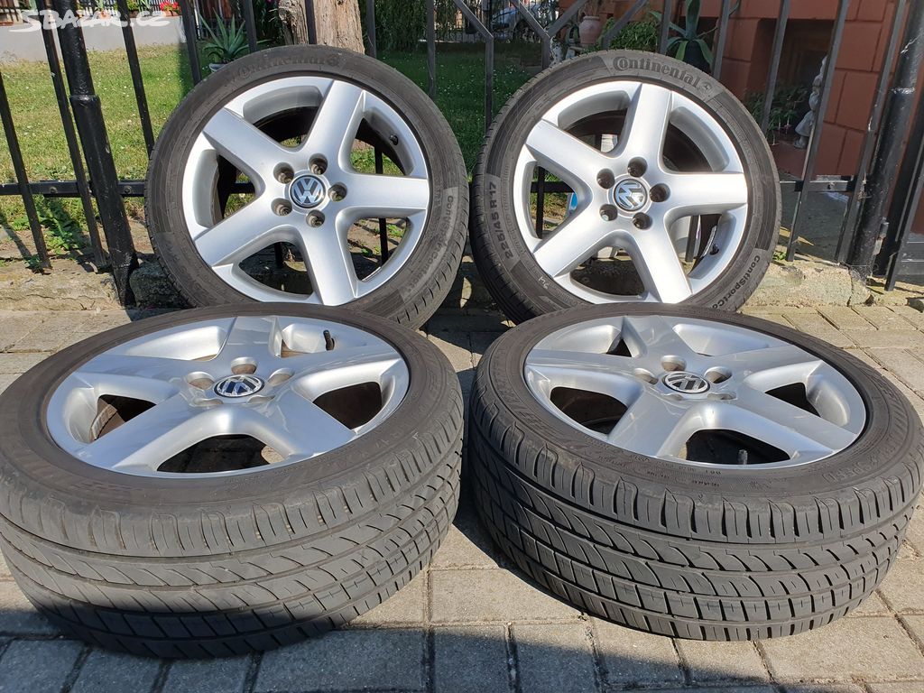 Alu kola vw 5x112 r17 7j et54 letni pneu 225/45/17