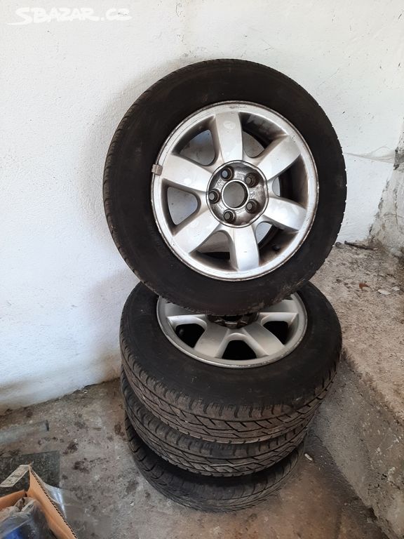 sada alu kola 14" škoda Fabia1 na letních pneu.