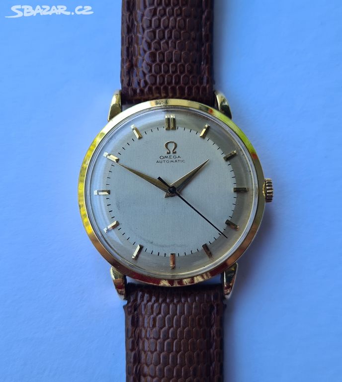 Pánské zlaté náramkové hodinky Omega Automatic 18K