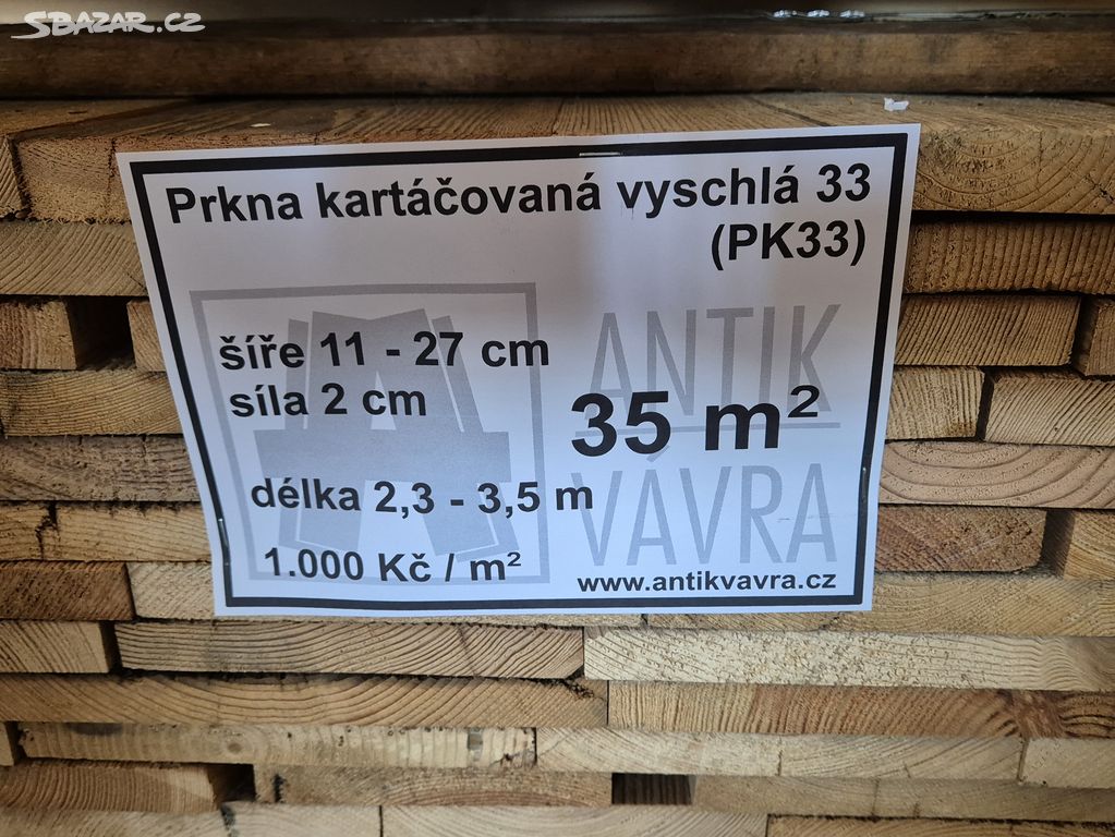 Prkna kartáčovaná vyschlá 33