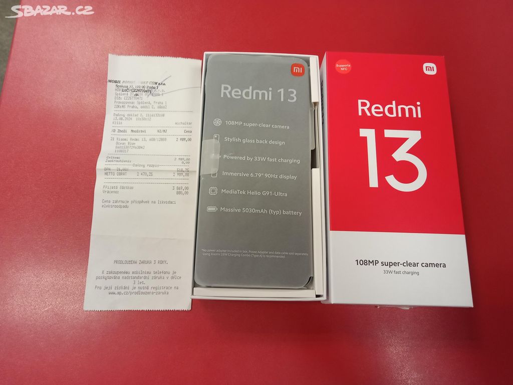 Xiaomi Redmi 13 6GB/128GB rozbalený záruka 23,5 m