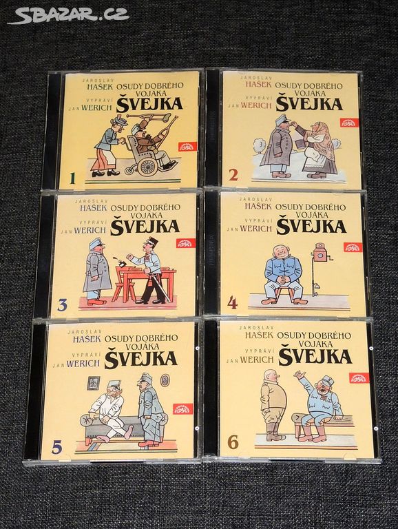 Komplet 12x CD Osudy Dobrého Vojáka Švejka (2004).