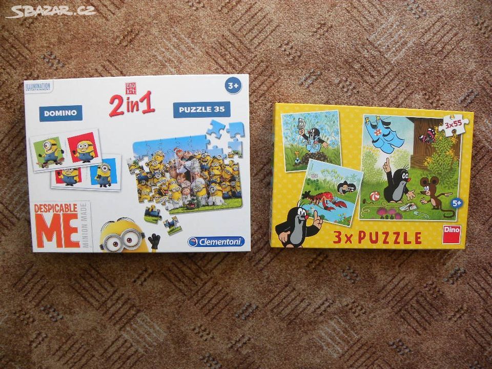 Dětské puzzle Krtek+Mimoni