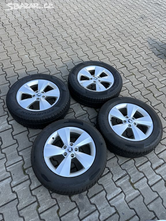 Komplet alu Škoda Kodiaq 5x112r17+215/65r17 zimní