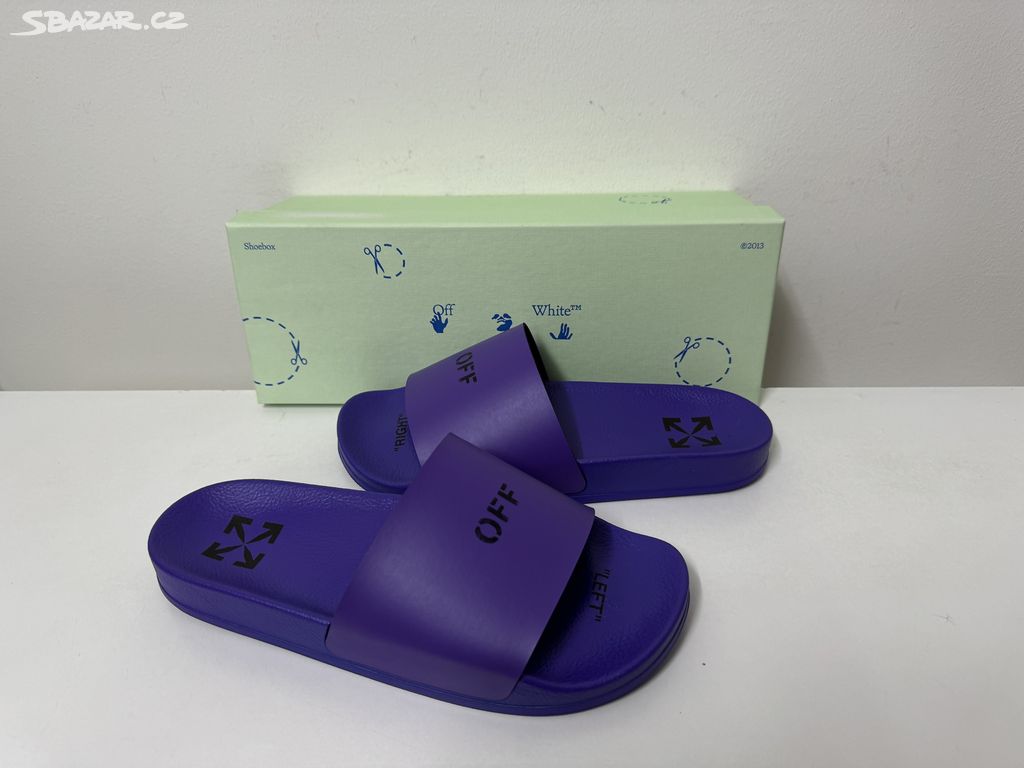 Off-White Off Stamp Slide Violet Black