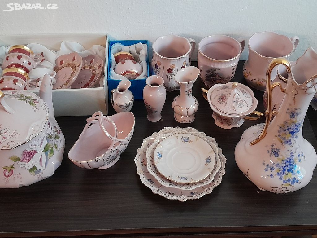 růžový porcelán