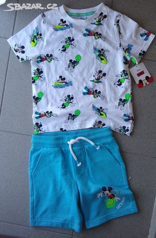 104 Mickey Mouse Disney set 1+1 tričko kraťasy