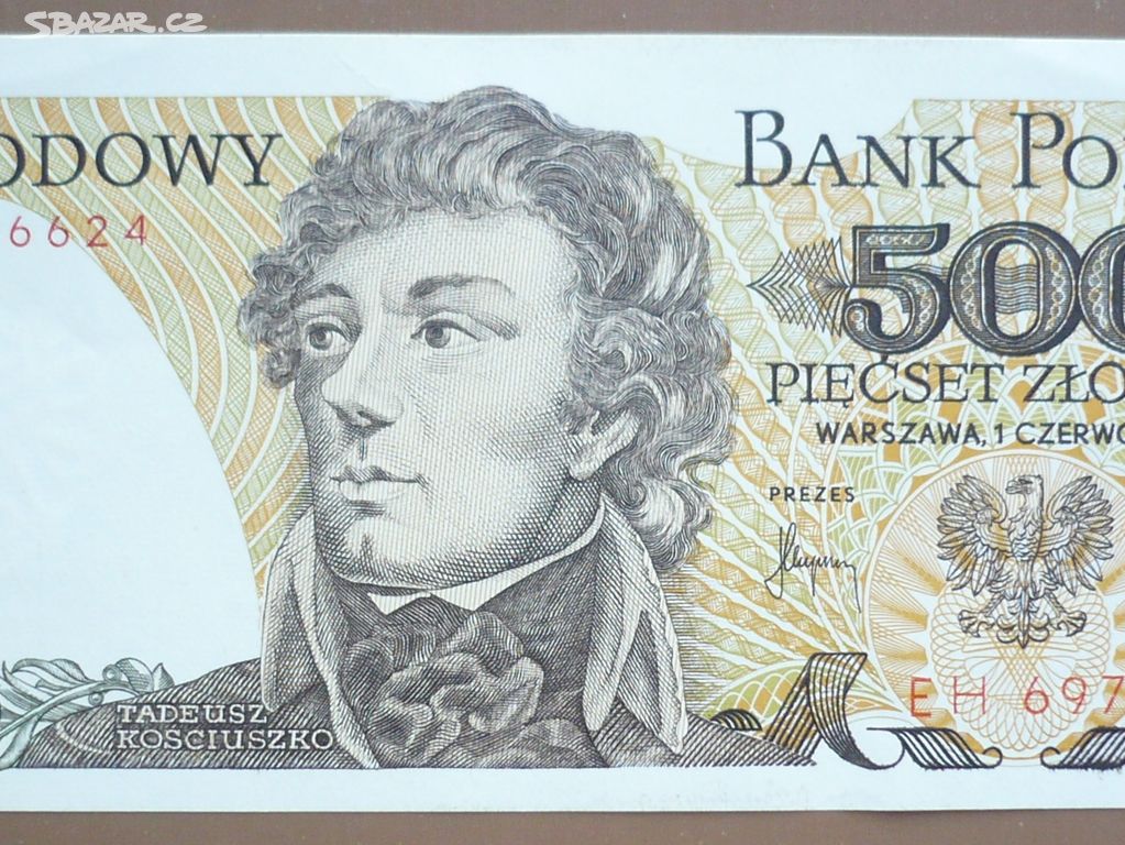 Bankovka, Polsko, 500 zlotých, ročník 1982