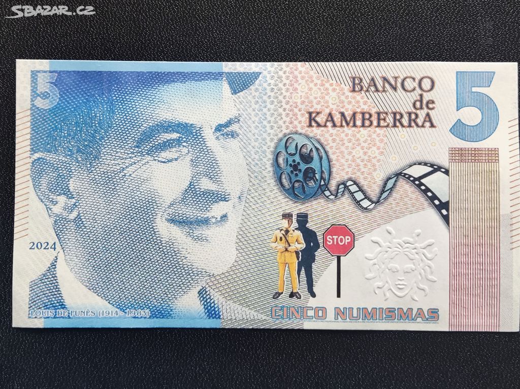 Louis de Funes, 5 Numismas, bankovka UNC 2024