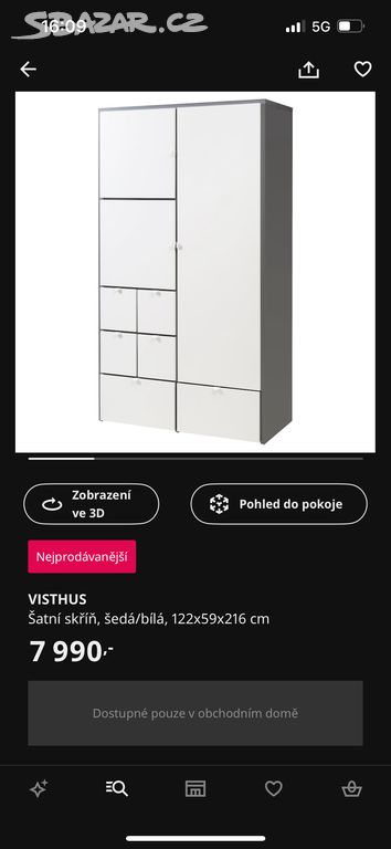 Šatní skříň IKEA