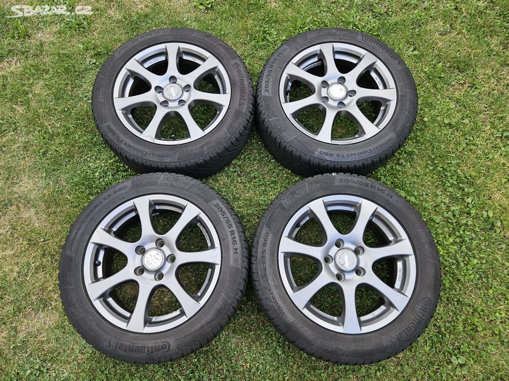 Zimní sada alu kol 5x112 pneu 205/55/16