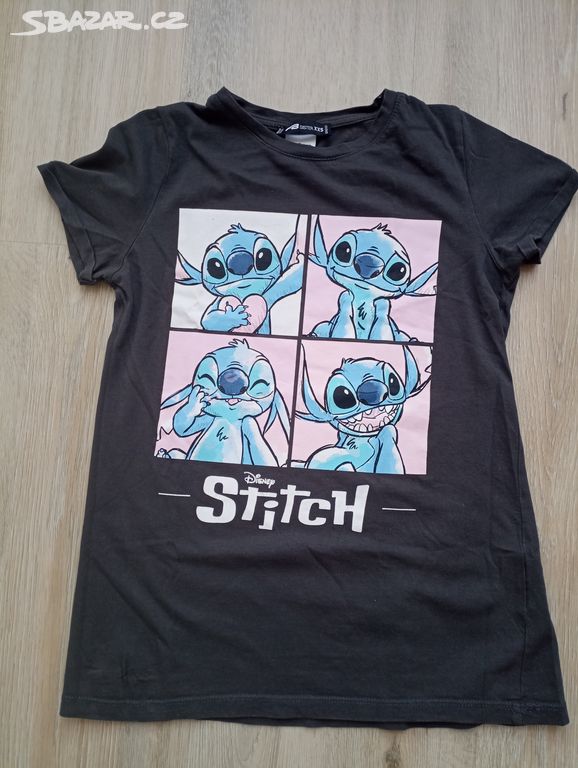 Šedé tričko s postavičkou STITCH, vel XXS