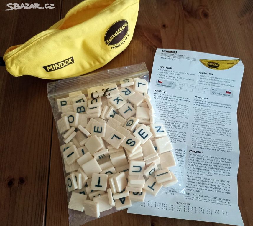 BANANAGRAMS rodinná PÁRTY hra jako NOVÉ