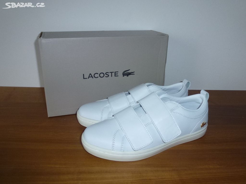 Lacoste Straightset Strap white 40 nové