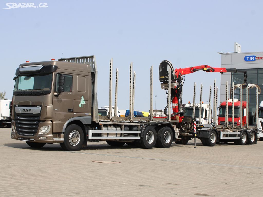 DAF XF 530, 6X4, PALFINGER EPSILON M120Z96,+přívěs