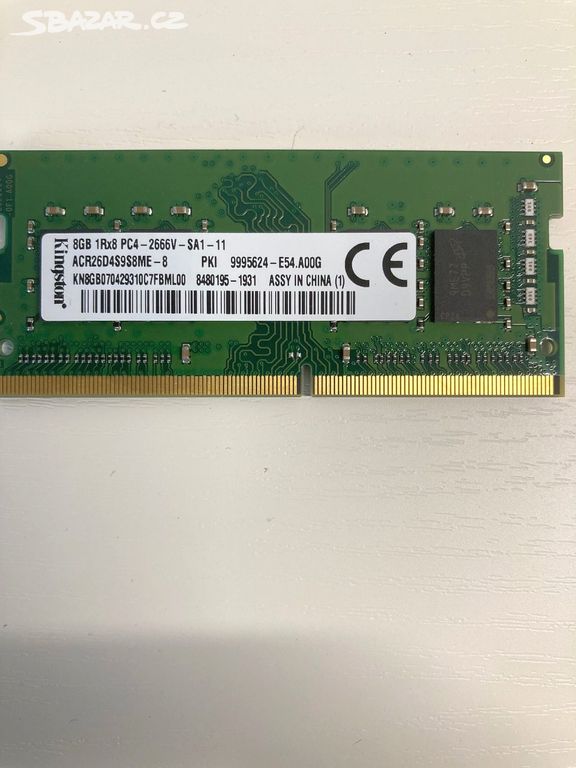 8 GB RAM Kingston SODIMM 260-Pin ACR26D4S9S8ME-8