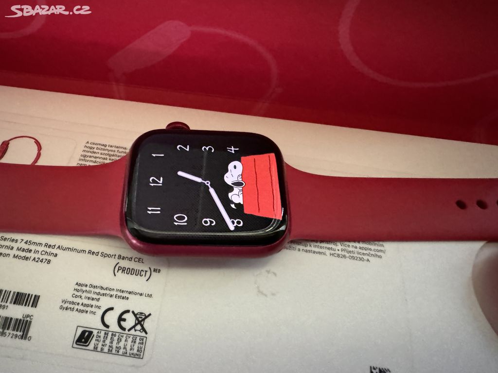 Apple Watch Series 7, 45 mm Red Aluminium CELLULAR