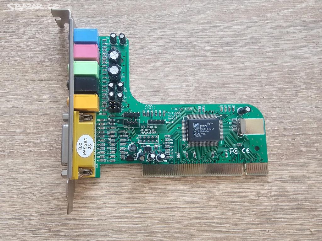 PCI zvuková karta C-Media FT8738-4.08E CMI8738 5.1