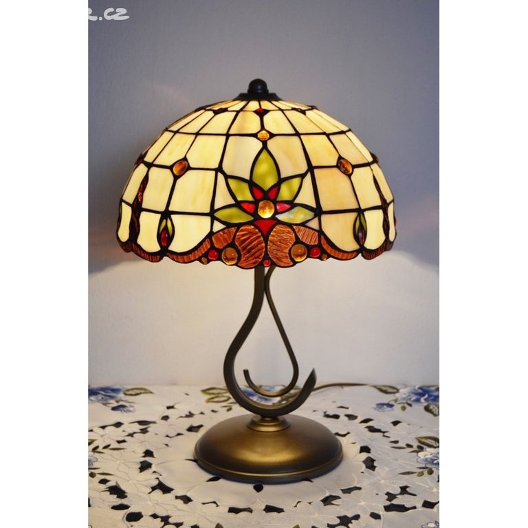 Vitrážová stolní lampa Tiffany nová