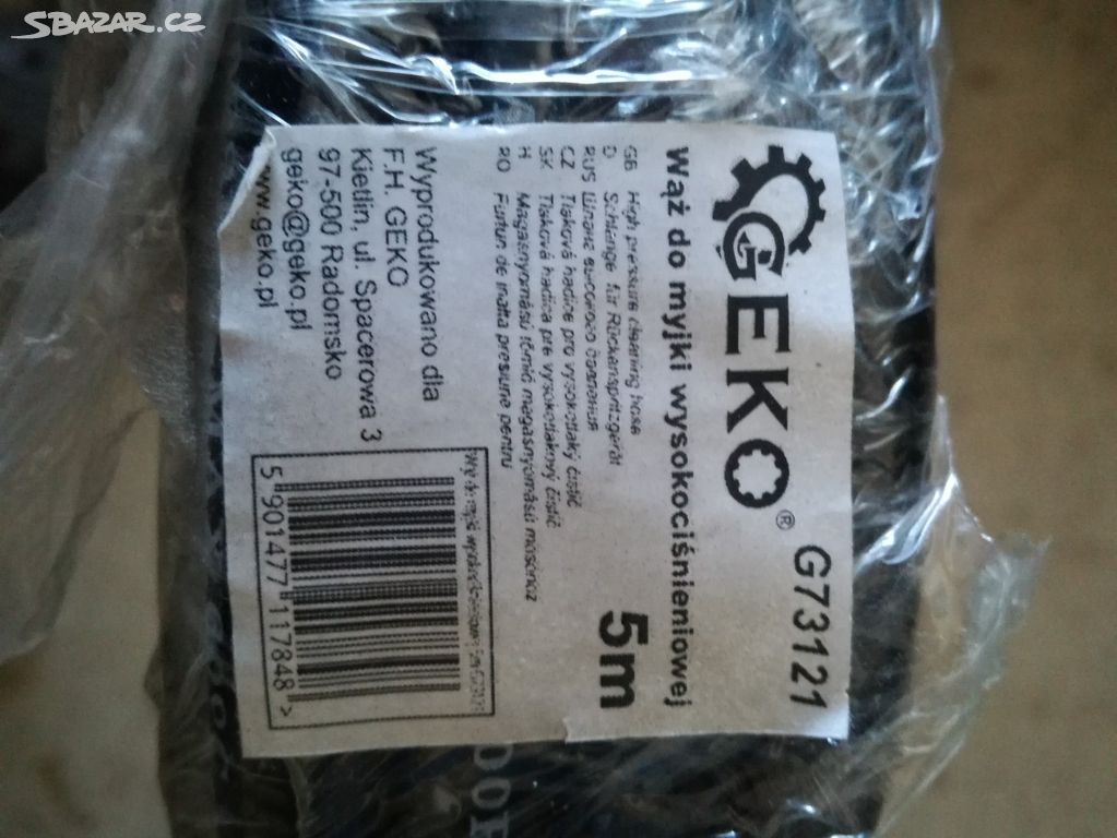 Vysokotlaká hadice pro tlakové myčky GEKO G73121