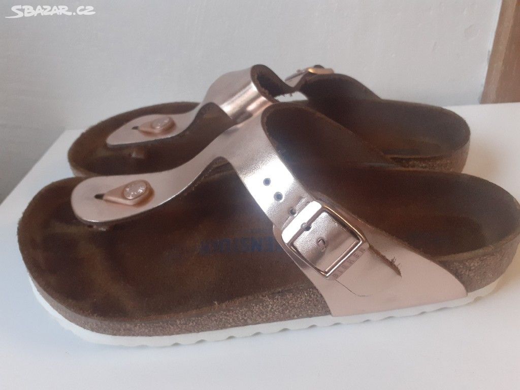 Birkenstock metallic vel. 38 kožené sandály žabky