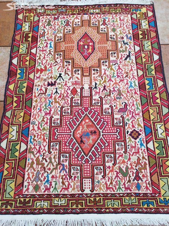 Perský koberec orig Kelim SUMAK 110 x 95 cm Top