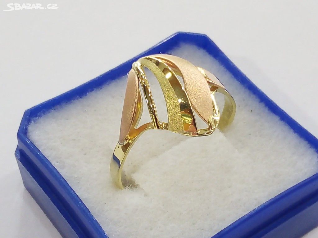 100% nový zlatý prsten 585/1000, vel. 64, P143