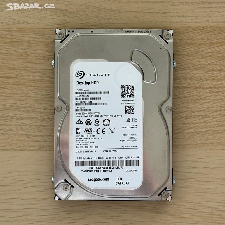 Pevný disk HDD 3,5" SEAGATE 1024 GB 1 TB