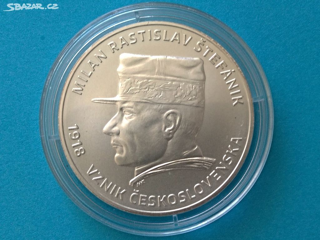 Stříbrná(Ag999) medaile vznik ČSR - M.R.Štefánik