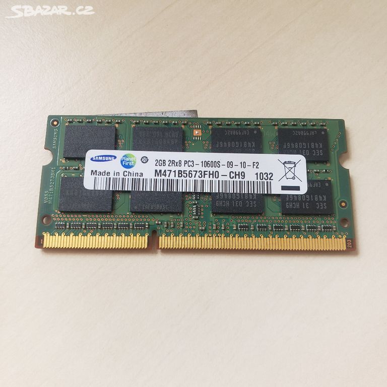 Samsung 2GB DDR3 SO-DIMM Ram paměť 2Rx8 PC3
