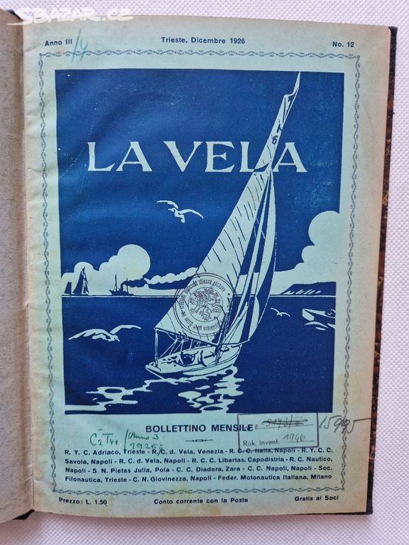 Starý časopis La Vela 1926 plachtění jachting