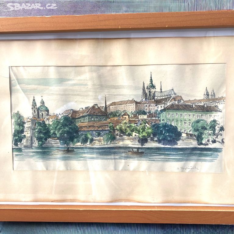 Obraz  pohled Pražský hrad Bedřich Fojtášek