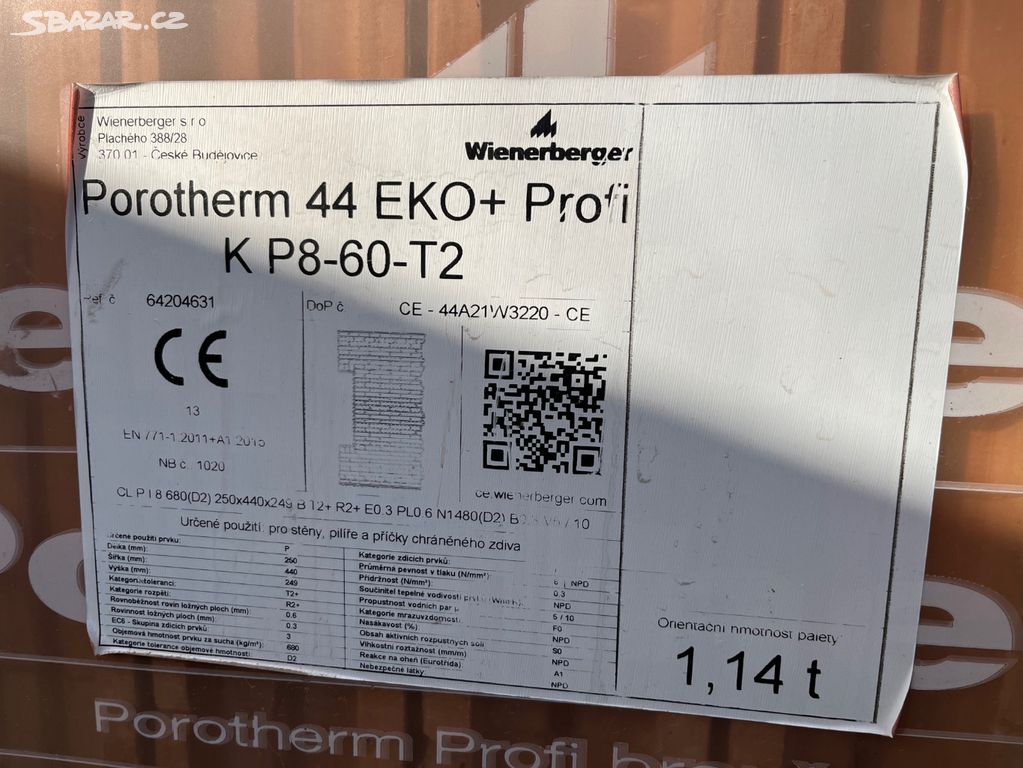 broušené cihly Porotherm 44 EKO Profi K a K 1/2