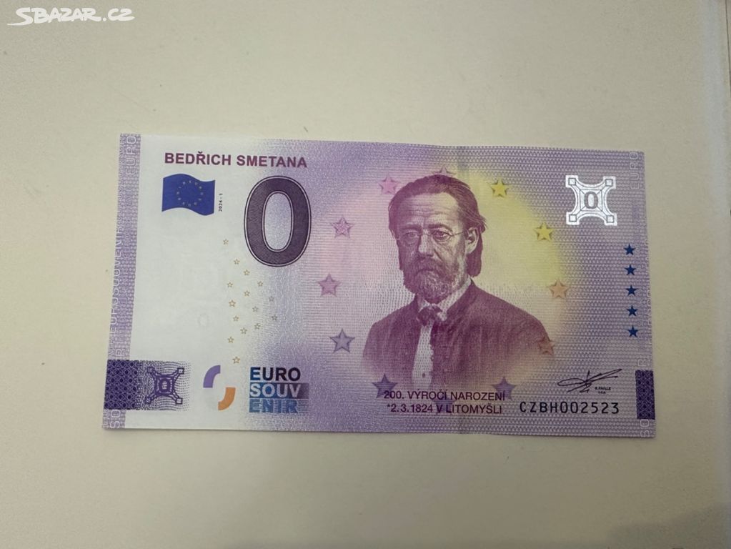 Bankovka Bedřich Smetana - 0 Euro Souvenir