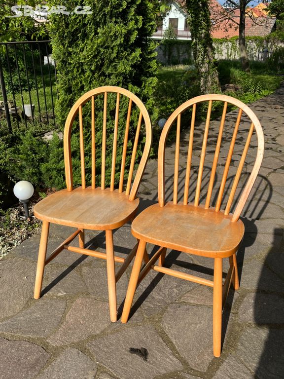 2 x masivní dřevěná židle IKEA - cena za kus