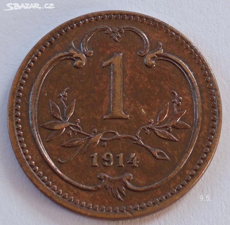 Mince 1 Heller 1914 Rakousko uhersko