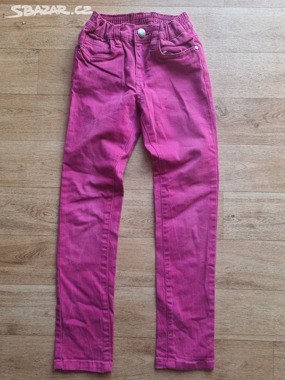 Kalhoty dívčí 122 růžové