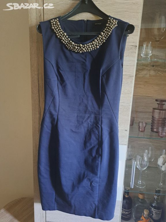Dámské tmavě modré šaty vel. S-M, zn. Orsay