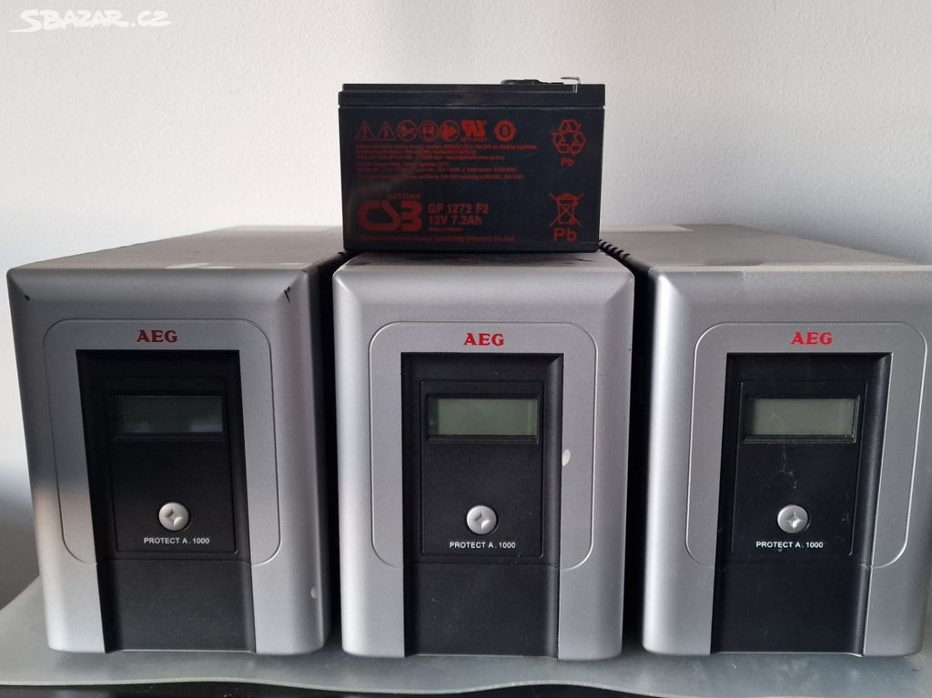 Záložní zdroj AEG Protect A.1000 3ks + baterie